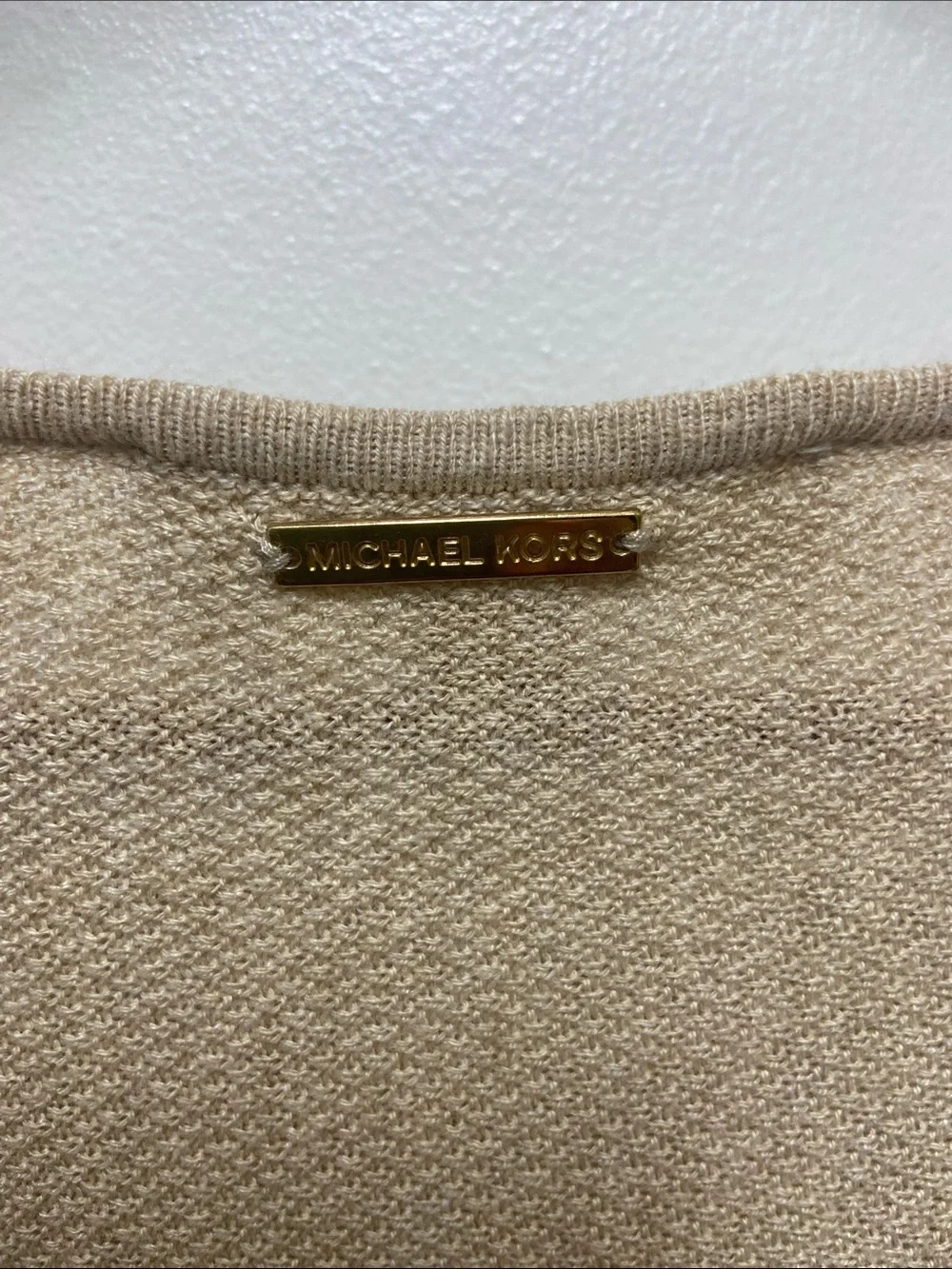 Michael Kors Tan Lightweight Knit Pullover